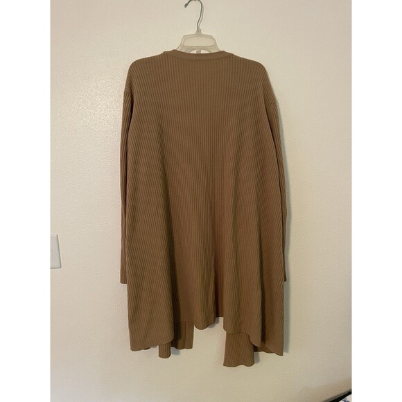 Unbranded Brown Ribbed Cardigan, Sz 4XL 34/36 Button Front - Picture 2 of 3